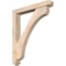 Ekena Millwork Legacy Arts and Crafts Smooth Bracket w/ Offset Brace, Douglas Fir, 5 1/2"W x 38"D x 44"H BKT0604X38X44LEC03SDF - alternate 1